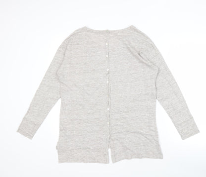 FatFace Women's Grey Button-Up Top Size 14