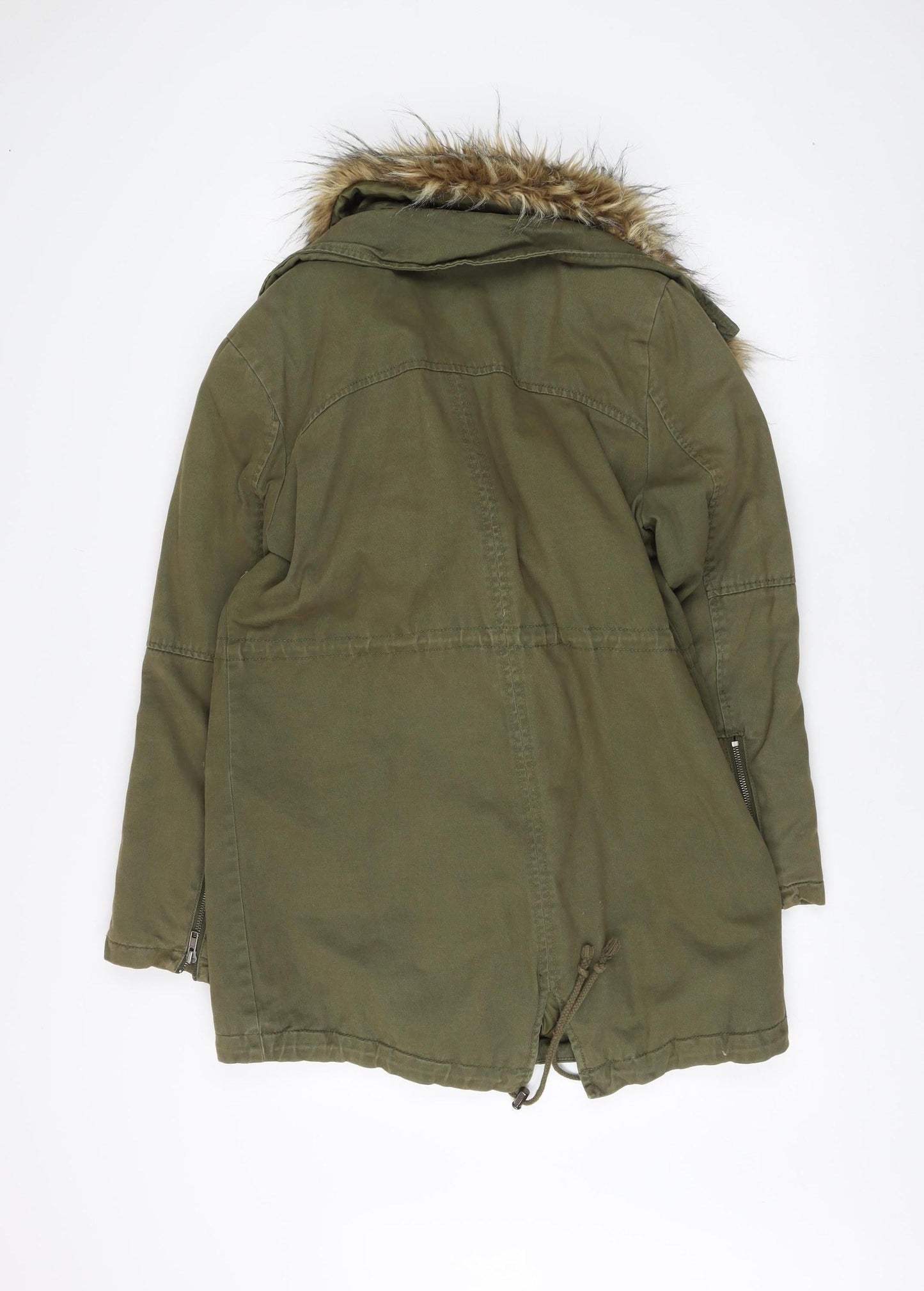 Womens UK Size 12 SoulCal & Co Green Parka Coat