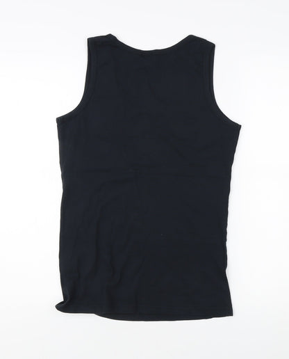 Womens UK Size 12 le coq sportif Black Jersey Tank