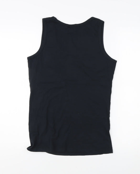 Womens UK Size 12 le coq sportif Black Jersey Tank