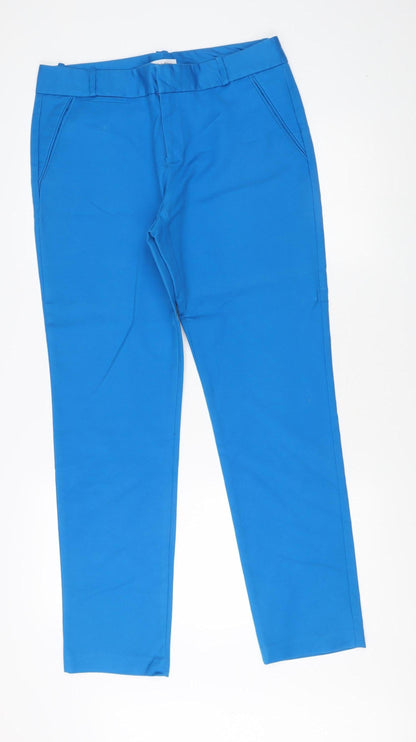 Calvin Klein Women's Blue Straight Trousers Size 12