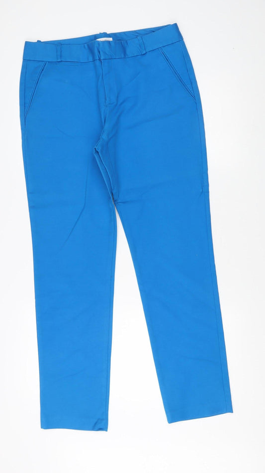 Calvin Klein Women's Blue Straight Trousers Size 12