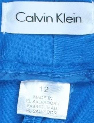 Calvin Klein Women's Blue Straight Trousers Size 12