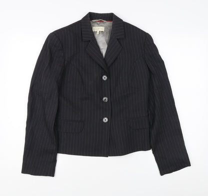 Austin Reed Women's Black Pinstripe Blazer UK 12