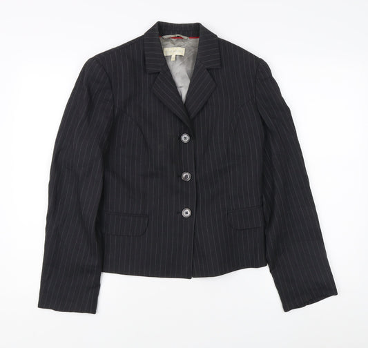 Austin Reed Women's Black Pinstripe Blazer UK 12