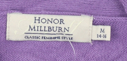 Honor Millburn Women's Purple Knit Jumper Size M