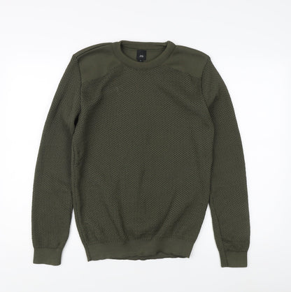 Mens UK Size S River Island Green Pullover Sweatshirt