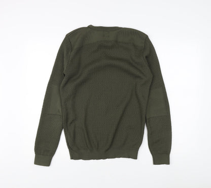 Mens UK Size S River Island Green Pullover Sweatshirt