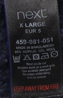 Next Men's Blue XL Pullover Jumper - Casual Style