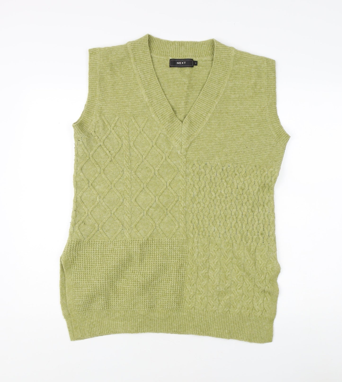 NEXT Men’s Green Cable-Knit Vest S