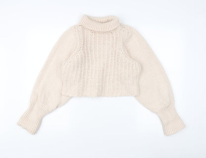 Womens UK Size 12 Monki Beige Pullover Jumper