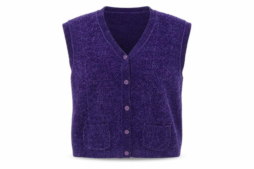 Womens UK Size XL Honor Millburn Purple Vest Jumper