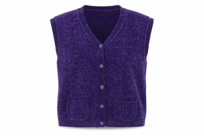 Womens UK Size XL Honor Millburn Purple Vest Jumper