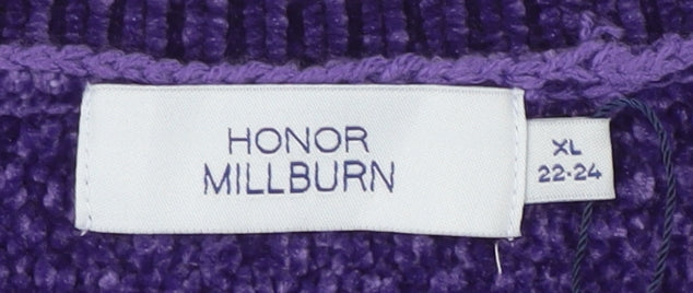 Womens UK Size XL Honor Millburn Purple Vest Jumper