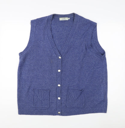 Womens UK Size XL Honor Millburn Purple Vest Jumper