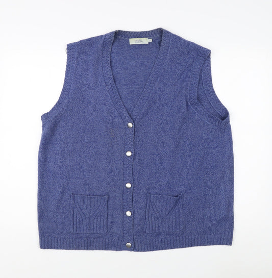 Womens UK Size XL Honor Millburn Purple Vest Jumper