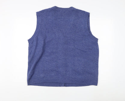 Womens UK Size XL Honor Millburn Purple Vest Jumper