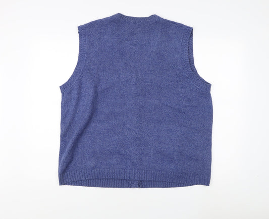Womens UK Size XL Honor Millburn Purple Vest Jumper