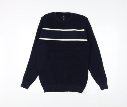 Mens UK Size M River Island Blue Pullover Sweatshirt