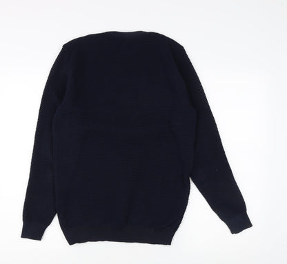 Mens UK Size M River Island Blue Pullover Sweatshirt