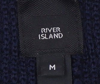 Mens UK Size M River Island Blue Pullover Sweatshirt
