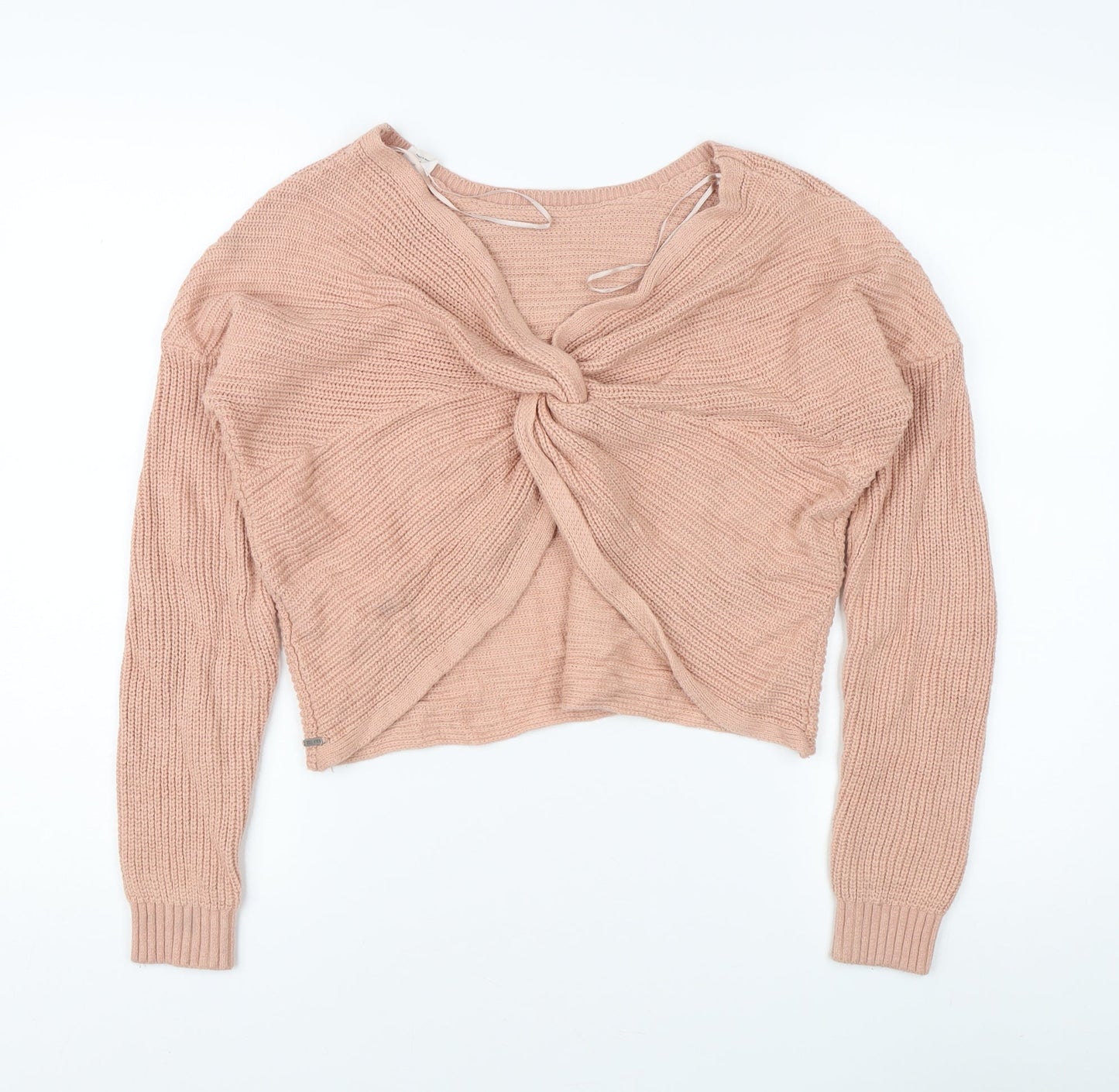 Womens UK Size S Hollister Pink Pullover Jumper