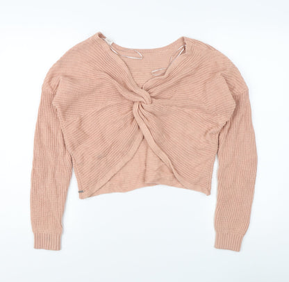 Womens UK Size S Hollister Pink Pullover Jumper