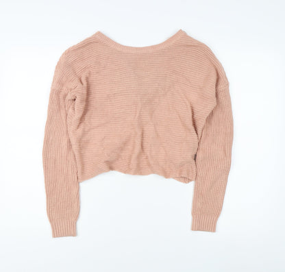 Womens UK Size S Hollister Pink Pullover Jumper