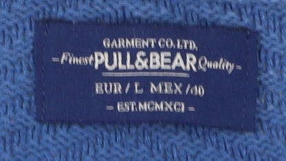 Pull & Bear Men's Blue L Pullover Jumper Round Neck