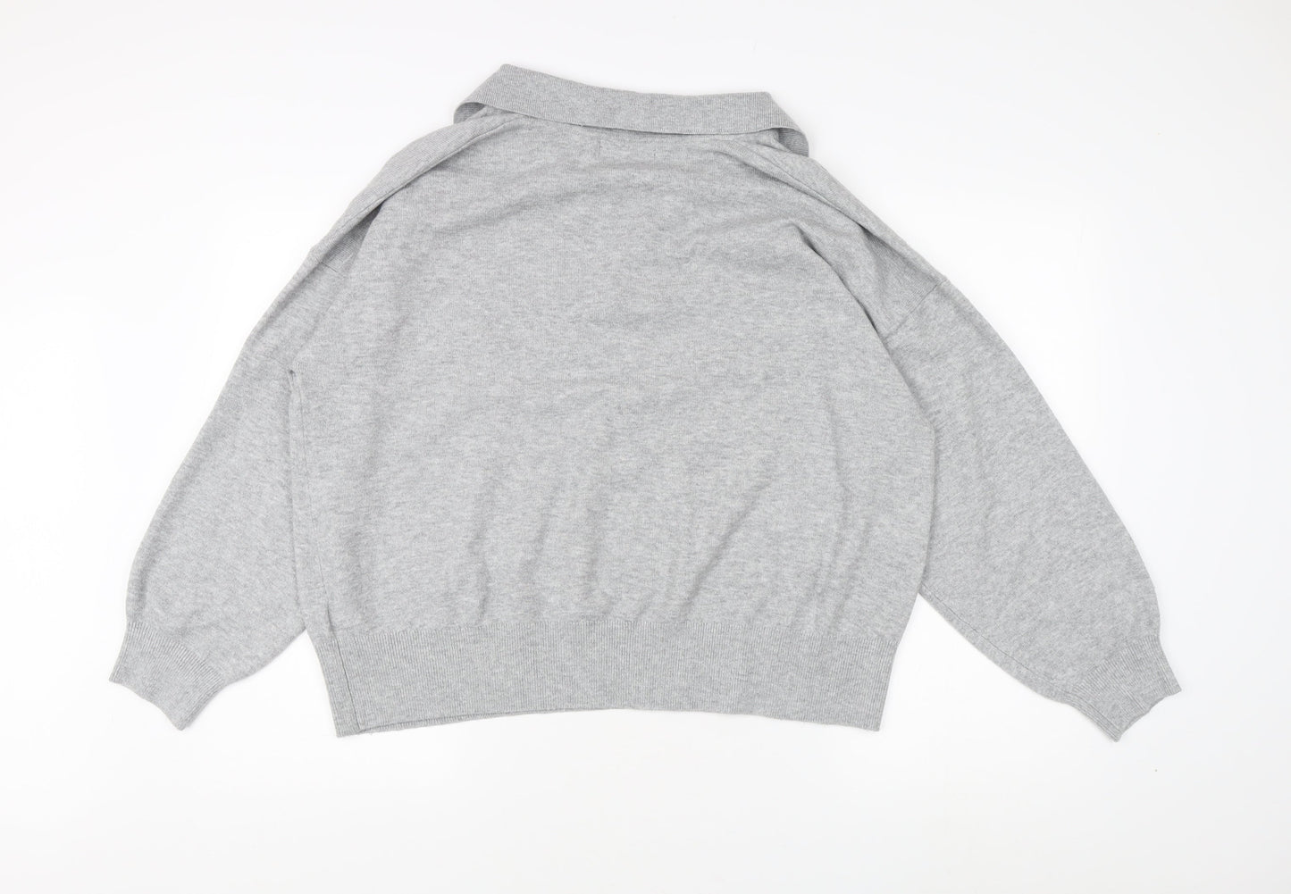 Marks and Spencer Men's Grey Collared Jumper XL