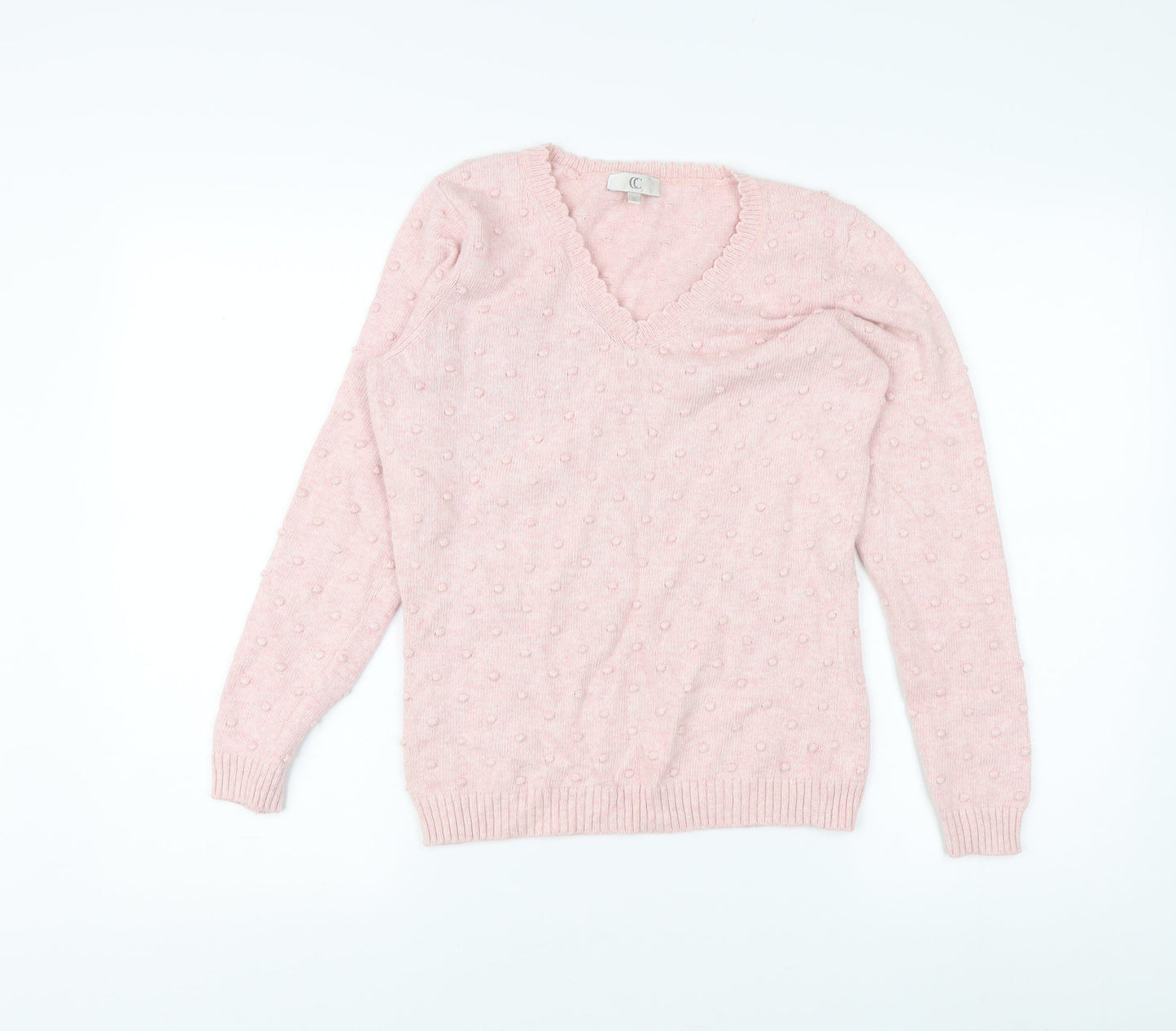 Womens UK Size S CC Pink Pullover Jumper