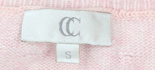 Womens UK Size S CC Pink Pullover Jumper