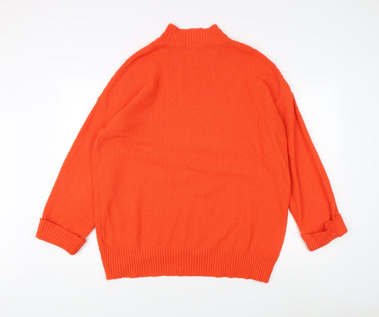 Womens UK Size M Oasis Orange Pullover Jumper