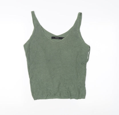 Womens UK Size L VERO MODA Green Basic Tank