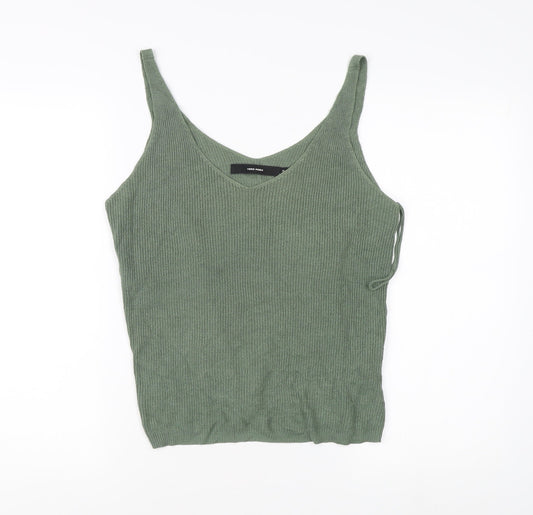 Womens UK Size L VERO MODA Green Basic Tank