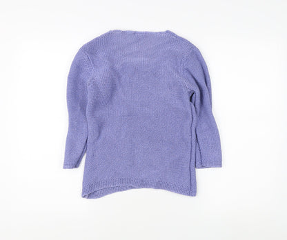 Womens UK Size 12 Minuet Purple Pullover Jumper