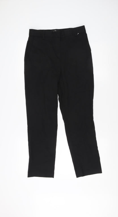 Womens UK Size 8R NEXT Regular Fit Workwear Casual Black Trousers