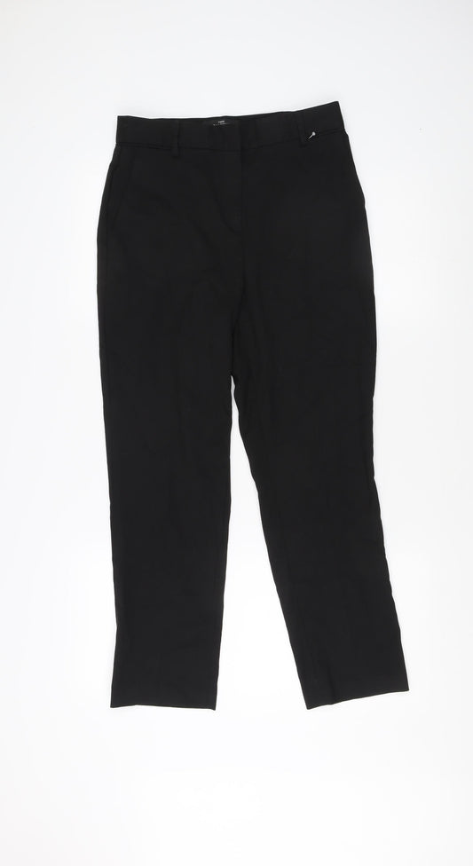 Womens UK Size 8R NEXT Regular Fit Workwear Casual Black Trousers