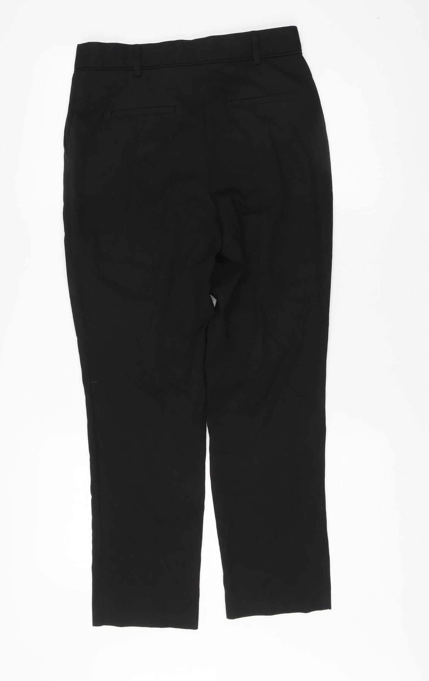 Womens UK Size 8R NEXT Regular Fit Workwear Casual Black Trousers