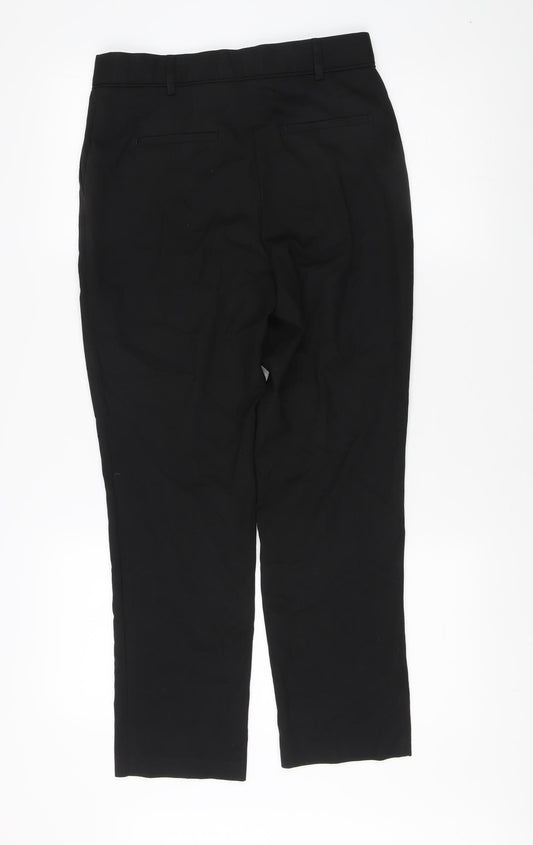 Womens UK Size 8R NEXT Regular Fit Workwear Casual Black Trousers