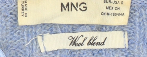 Womens UK Size 10 MNG Blue Cardigan Jumper