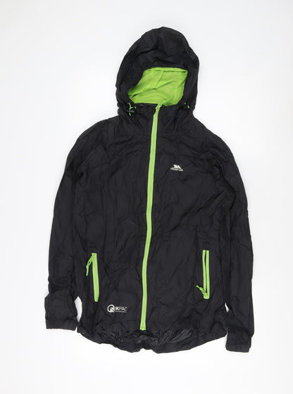 Mens UK Size XS Trespass Black Windbreaker Coat