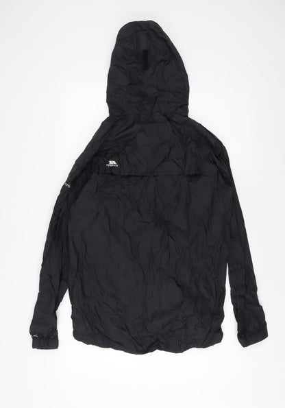 Mens UK Size XS Trespass Black Windbreaker Coat