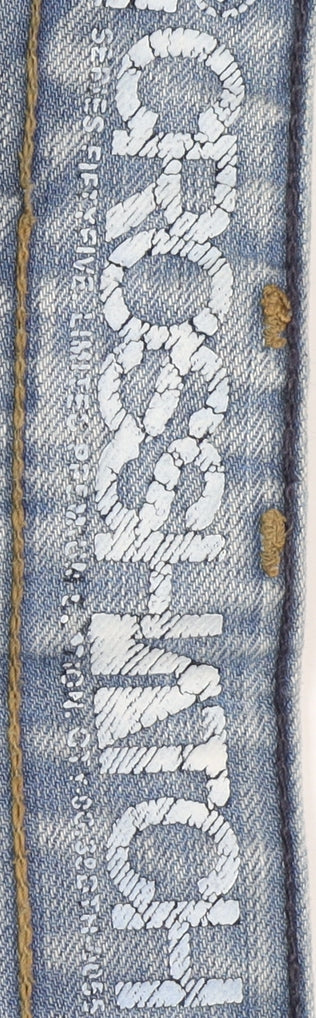 Crosshatch Men’s Blue Straight Jeans, Size 38, Light Wash