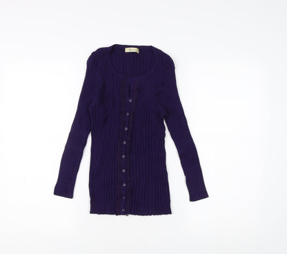 Womens UK Size M Precis Purple Cardigan Jumper