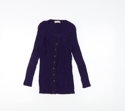 Womens UK Size M Precis Purple Cardigan Jumper