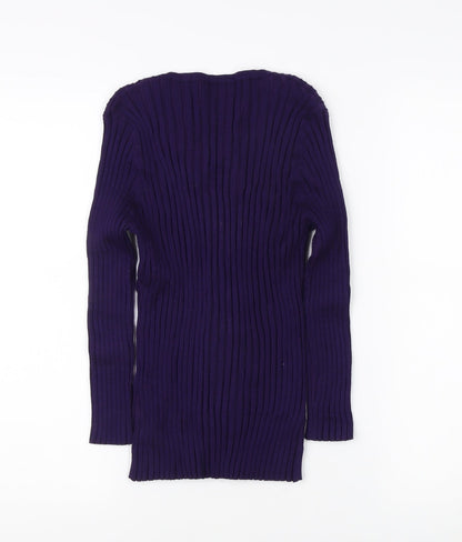 Womens UK Size M Precis Purple Cardigan Jumper
