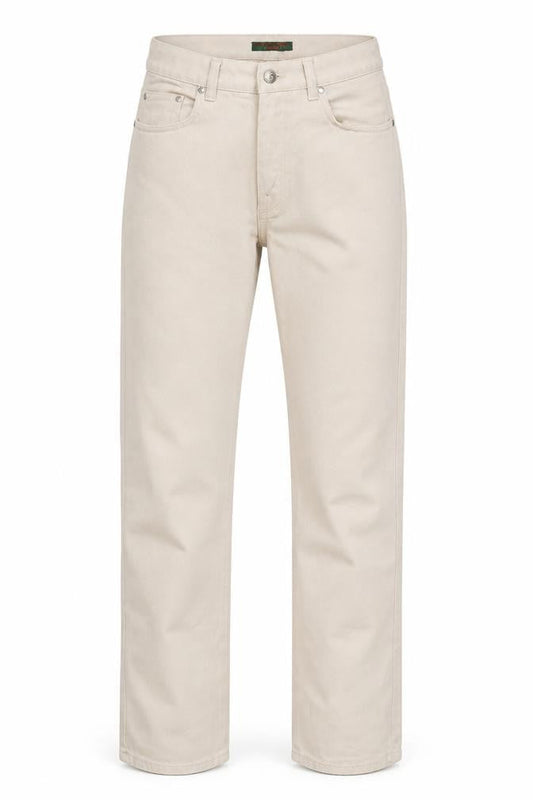 Katharine Hamnett Women's Beige Straight Jeans, Size 6
