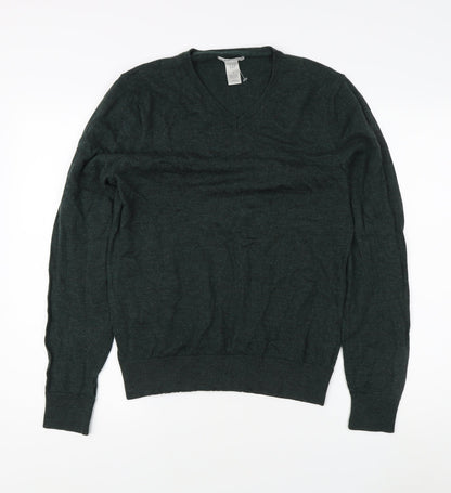 Gap Men's Green Wool Pullover Jumper Size M
