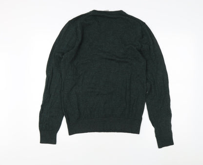 Gap Men's Green Wool Pullover Jumper Size M